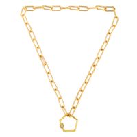 Exaggerated Thick Chain Necklace Geometric Diamond Clavicle Chain Necklace Wholesale Nihaojewelry main image 5
