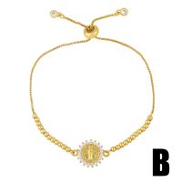 Fashion Geometric Copper 18k Gold Plated Artificial Gemstones Bracelets In Bulk main image 4