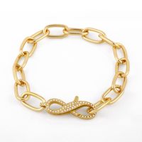 Bracelet Hip Hop Style Jewelry Diamond Cuban Bracelet Wholesale Nihaojewelry main image 5