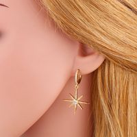 Boucles D&#39;oreilles Étoiles Corée Populaire Diamant Octogonale Boucles D&#39;oreilles Longues Boucles D&#39;oreilles En Gros Nihaojewelry main image 6