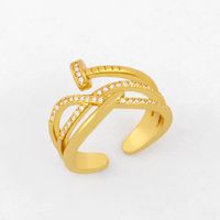 Hot Selling Fashion Nail Ring Diamond Open Ring Wholesale Nihaojewelry main image 1