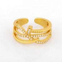 Hot Selling Fashion Nail Ring Diamond Open Ring Wholesale Nihaojewelry main image 3