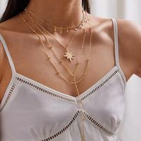 New Product Fashion Star Star Multi-layer Necklace Diamond Five-pointed Star Four-layer Necklace Wholesale Nihaojewelry main image 1