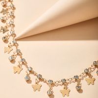 Creative Rhinestone Butterfly Jewelry New Popular Shiny Tassel Diamond Element Butterfly Anklet Wholesale Nihaojewelry main image 3