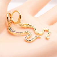 Jewelry Earrings Hot Sale Earrings Micro Inlaid Zircon Snake Earrings Wholesale Nihaojewelry main image 5