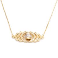 Fashion Jewelry Micro-set Zircon Arrow Five-star Triangle Necklace Ladies Necklace Wholesale Nihaojewelry main image 3