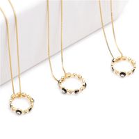 مجوهرات مايكرو-مجموعة الزركون حلقة قلادة السيدات قلادة النحاس قلادة الجملة Nihaojewelry main image 2