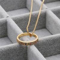 مجوهرات مايكرو-مجموعة الزركون حلقة قلادة السيدات قلادة النحاس قلادة الجملة Nihaojewelry main image 4