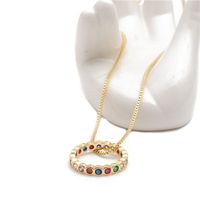 Fabrik Direkt Verkauf Europäischer Und Amerikanischer Schmuck Mikro Eingelegter Zirkon Ring Halskette Damen Halskette Copper Necklac main image 6