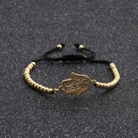 Fashion Jewelry Copper Micro Inlay Zirconium Maple Leaf Adjustable Bracelet Wholesale Nihaojewelry main image 4
