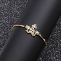 Fashion Jewelry Copper Micro Inlay Zirconium Maple Leaf Adjustable Bracelet Wholesale Nihaojewelry main image 5