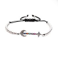 Bijoux Cuivre Micro-ensemble Zirconium Ovale Lune Étoiles Bracelet Réglable Cadeau En Gros Nihaojewelry main image 6