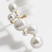 Steamed Bun Pearl Alloy Earrings Creative Popular Ear Clip Set Wholesale Nihaojewelry main image 5