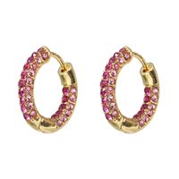 Wholesale Jewelry Fashion C Shape Alloy Artificial Gemstones Plating Earrings main image 4
