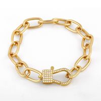 Bracelet Hip Hop Style Jewelry Diamond Cuban Bracelet Wholesale Nihaojewelry sku image 4