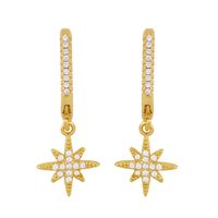 Star Earrings Korea Popular Diamond Octagonal Earrings Long Earrings Wholesale Nihaojewelry sku image 1