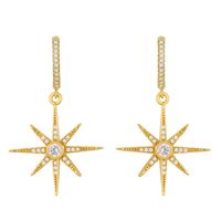 Star Earrings Korea Popular Diamond Octagonal Earrings Long Earrings Wholesale Nihaojewelry sku image 2