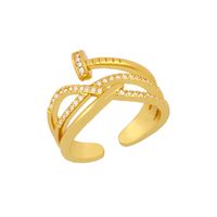 Hot Selling Fashion Nail Ring Diamond Open Ring Wholesale Nihaojewelry sku image 1