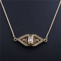 New Trend Products Micro-inlaid Zircon Arrow Five-star Triangle Necklace Wholesale Nihaojewelry sku image 4