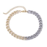 New Product Creative Street Shooting Mixed Color Accessories Simple Chain Necklace Wholesale Nihaojewelry sku image 1