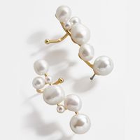 Steamed Bun Pearl Alloy Earrings Creative Popular Ear Clip Set Wholesale Nihaojewelry sku image 1