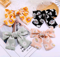 Korean Fashion Simple Chiffon Sun Flower Big Bow Hair Accessories Hair Clip Side Clip Wholesale Nihaojewelry main image 1