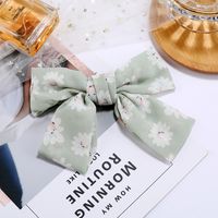 Korean Fashion Simple Chiffon Sun Flower Big Bow Hair Accessories Hair Clip Side Clip Wholesale Nihaojewelry main image 6