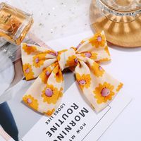 Korean Fashion Simple Chiffon Sun Flower Big Bow Hair Accessories Hair Clip Side Clip Wholesale Nihaojewelry main image 7