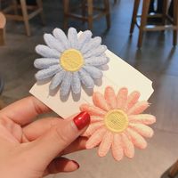 Daisy Hairpin Knitted Girl Simple Bangs Clip Back Head Clip Broken Hair Clip Wholesale Nihaojewelry main image 5