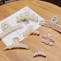 South Korea Pearl Catch Clip Half Catch Hair Clip Girl Clip Head Hairpin Hair Accessories Wholesale Nihaojewelry main image 1