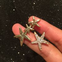 Asymmetrical Star Earrings Holiday Style Five-pointed Star S925 Silver Needle Compact Golden Starfish Earrings Wholesale Nihaojewelry main image 6