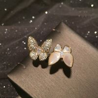 Shell Butterfly Ring Stereo Opening Adjustable Lady Trendy Ring Index Finger Ring Wholesale Nihaojewelry main image 4