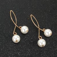 الأقراط الشخصية الأوروبية والأمريكية عبر الحدود Fauxpearl Earrings السيدة آذان اللؤلؤ والأقراط F7280 main image 4