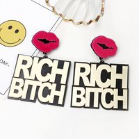 Fashion Hot Exaggerated Red Lips Earrings Hip-hop Catwalk Punk Earrings Pendant Accessories Wholesale Nihaojewelry main image 2