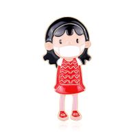 Hot Sale Exquisite Clothes Accessories Medical Care Little Girl Cartoon Brooch Alloy Drop Oil Brooch Wholesale Nihaojewelry main image 1
