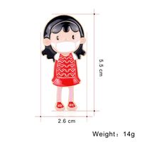 Hot Sale Exquisite Clothes Accessories Medical Care Little Girl Cartoon Brooch Alloy Drop Oil Brooch Wholesale Nihaojewelry main image 3