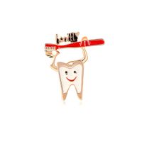 New Tooth Corsage Wild Lady Drop Oil Brooch Wholesale Nihaojewelry main image 2