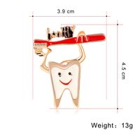 New Tooth Corsage Wild Lady Drop Oil Brooch Wholesale Nihaojewelry main image 3