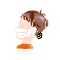 Medizinische Serie Corsage Tropf Öl Cartoon Mädchen Brosche Japanische Und Koreanische Maske Corsage Epidemie Serie Neue Nadel main image 1