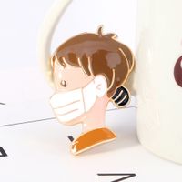 Medizinische Serie Corsage Tropf Öl Cartoon Mädchen Brosche Japanische Und Koreanische Maske Corsage Epidemie Serie Neue Nadel main image 6