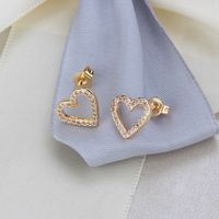 Heart-shaped Necklace Set Hot Sale New Gold-plated Zircon Stud Earrings Wholesale Nihaojewelry main image 4