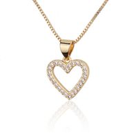 Heart-shaped Necklace Set Hot Sale New Gold-plated Zircon Stud Earrings Wholesale Nihaojewelry main image 5
