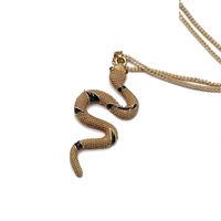 Animal Shape Pendant Necklace Sweater Chain Brown Snake-shaped Pendant Necklace Sweater Chain Wholesale Nihaojewelry main image 6