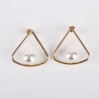 New Earrings Exaggerated Pearl 18k Real Gold Plating S925 Silver Needle Earrings Wholesale Nihaojewelry main image 1