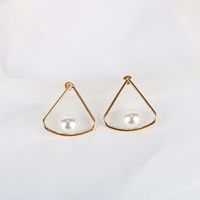 New Earrings Exaggerated Pearl 18k Real Gold Plating S925 Silver Needle Earrings Wholesale Nihaojewelry main image 3