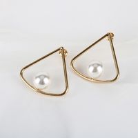 New Earrings Exaggerated Pearl 18k Real Gold Plating S925 Silver Needle Earrings Wholesale Nihaojewelry main image 4