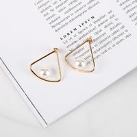 New Earrings Exaggerated Pearl 18k Real Gold Plating S925 Silver Needle Earrings Wholesale Nihaojewelry main image 5