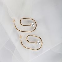 New Popular Earrings S925 Silver Needle Earrings Real Gold Plating Simple Earrings Wholesale Nihaojewelry main image 4