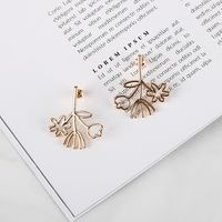 New Popular Earrings Korean Earrings 925 Silver Copper Pieces Flower Earrings Wholesale Nihaojewelry main image 2