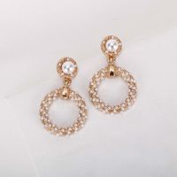 Pearl Earrings Korean Popular Jewelry 925 Silver Pin Gold Stud Earrings Hollow Pattern Earrings Wholesale Nihaojewelry main image 3